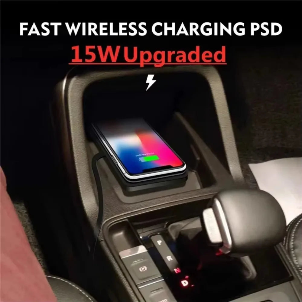 USB C PD 2 In1 Fast Car Wireless Charger Pad Stand Car Phone Holder Mount Wireless Charging Station for iPhone 16 Xiaomi Samsung