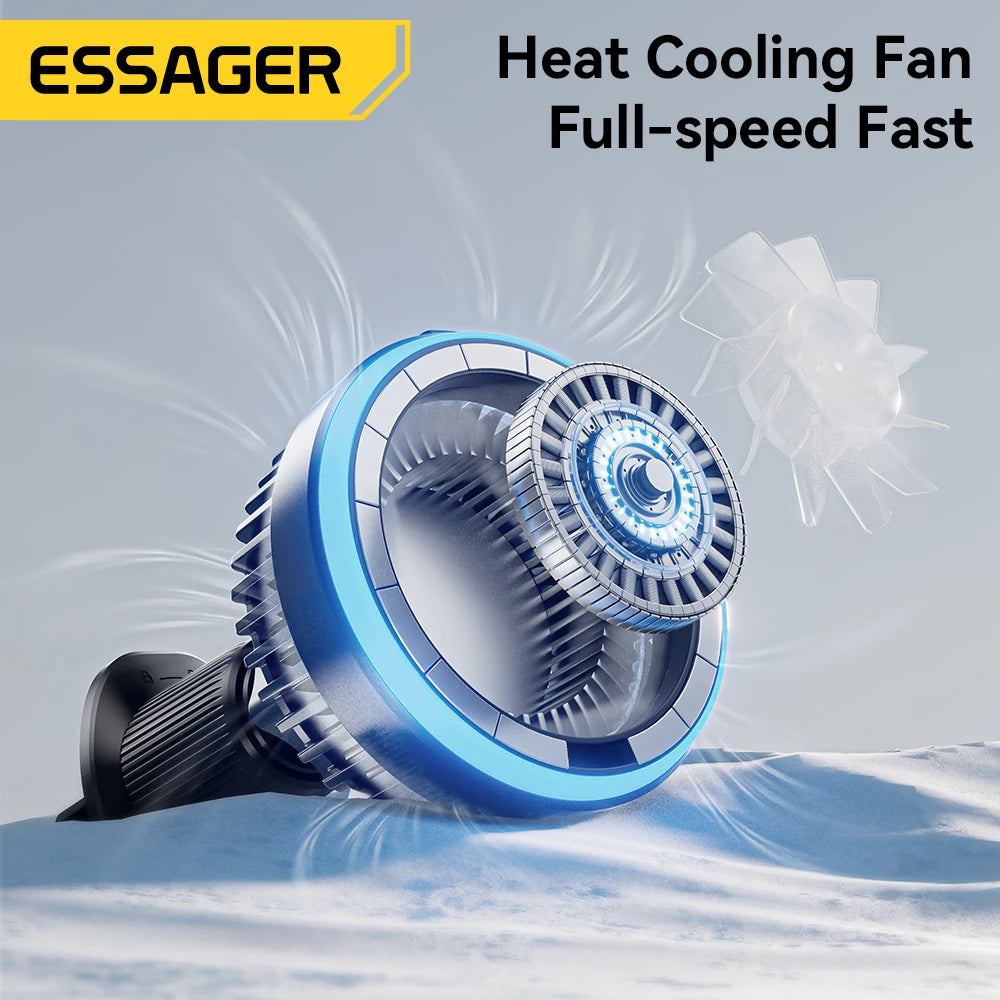 Essager 15W ice Cooling Magnetic Wireless Car Charger for iPhone 16 Huawei Xiaomi MacSafe Car Phone Holder Fast Charging Station