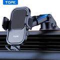 TOPK Universal Car Phone Holder 360° Rotation Cell Phone Mount for Air Vent & Dashboard Suction Cup Stand for All Phones