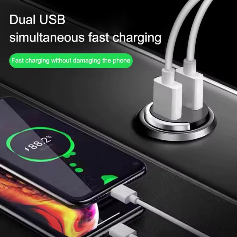 Mini 100W PD30W QC3.0 Pull Ring Fast Charging Car Charger USB C Car Phone Charger Adapter For iPhone Xiaomi Samsung Huawei