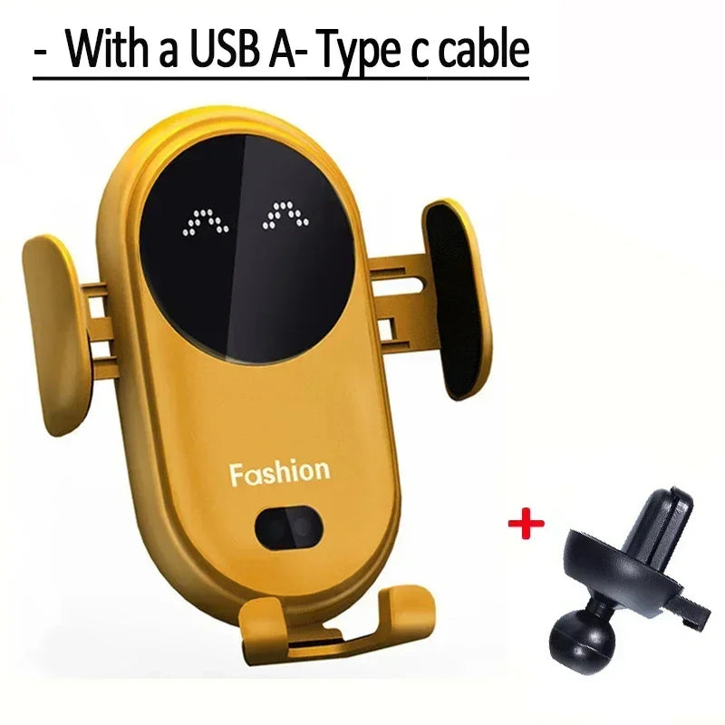VIKEFON Car Wireless Charger Car Phone Holder for iPhone 17-12 Pro Max 11 Pro X MAX 8 7 Plus Intelligent Infrared Phone Holder