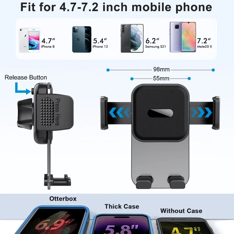 Universal 3-in-1 Car Phone Holder