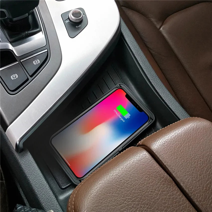 15W Wireless Charger Car Silicone Pad Stand For iPhone 17-12 Xiaomi Samsung Huawei Mobile Phone Fast Car Wireless Charging