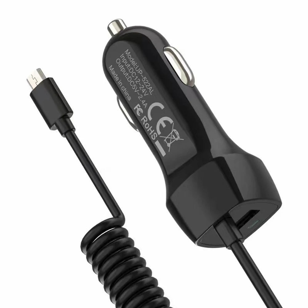 48W USB Fast Car Charger Stretch Cable Adapter for IPhone13 12 11 14 Pro Max Samsung Galaxy Note20 Android Type-c car Charger