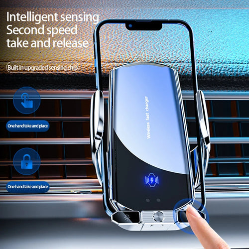 120W Wireless Charger Car Air Outlet Stand Phone Sucker Holder Fast Charging Station For Samsung S23 S22 iPhone 13 14 15 Pro Max