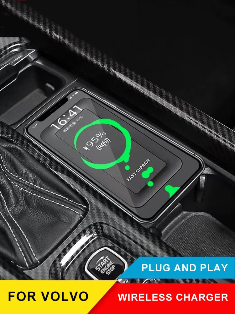 Car accessories For Volvo xc60 xc90 s90 v90cc s60 v60cc car mobile wireless charger car fast charging board Car styling