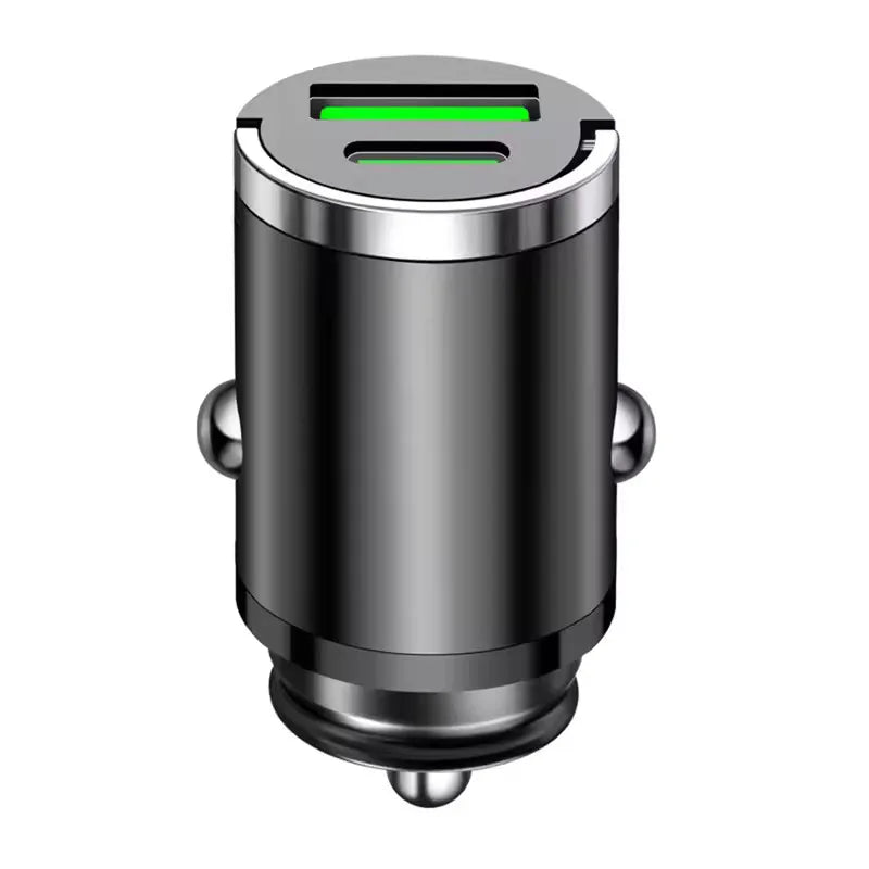 Mini 100W PD30W QC3.0 Pull Ring Fast Charging Car Charger USB C Car Phone Charger Adapter For iPhone Xiaomi Samsung Huawei