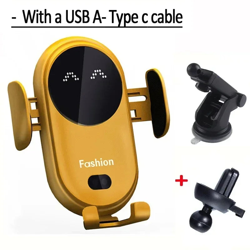 VIKEFON Car Wireless Charger Car Phone Holder for iPhone 17-12 Pro Max 11 Pro X MAX 8 7 Plus Intelligent Infrared Phone Holder